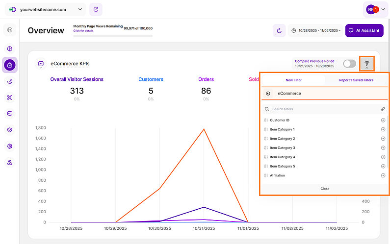 Enhance Your Analysis Using eCommerce Filter Enhance Your Analysis Using eCommerce Filter
