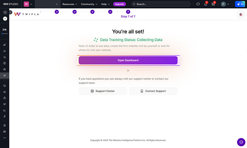 Einrichtung abgeschlossen