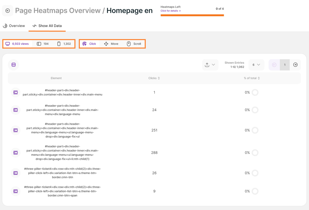 Show All Data Show All Data